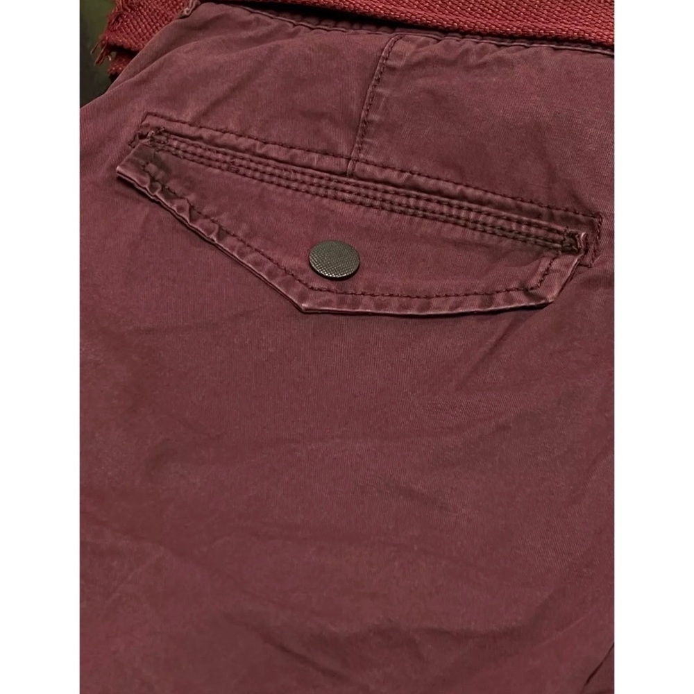 Affliction Men's Cargo shorts Summer Biker MMA Brunt Red Biker Embroidered - Picture 5 of 5